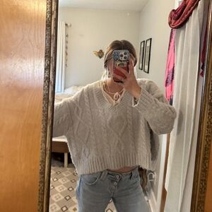 Zara Knit V-Neck Sweater